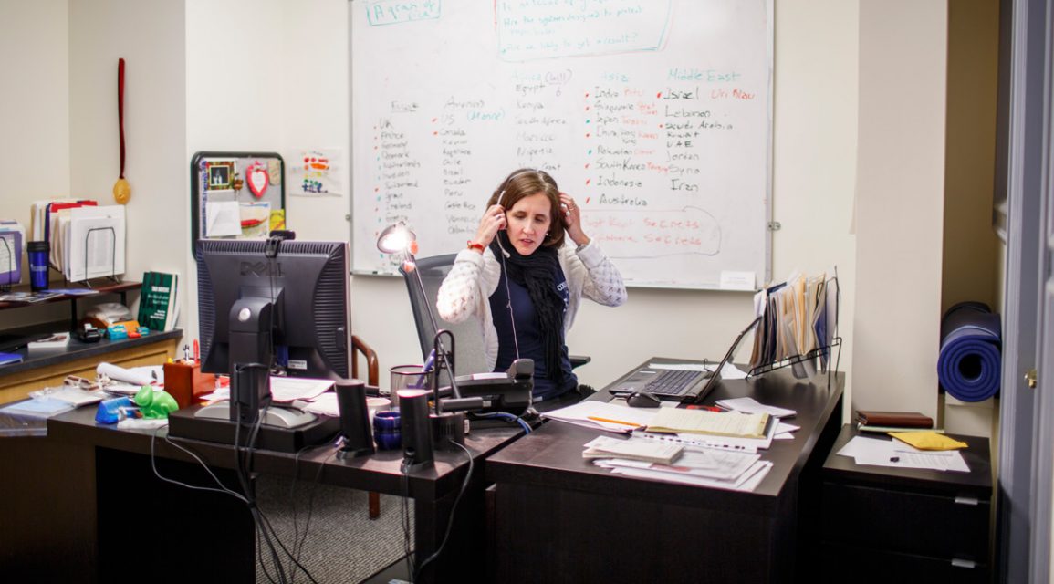 Deputy Director Marina Walker Guevara in ICIJ's Washington office in 2015.