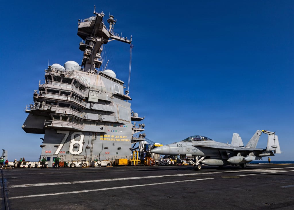 The USS Gerald R. Ford, part of the United States’ Operation Epic Fury against Iran. Photo: Handout The USS Gerald R. Ford, part of the United States’ Operation Epic Fury against Iran. Photo: Handout