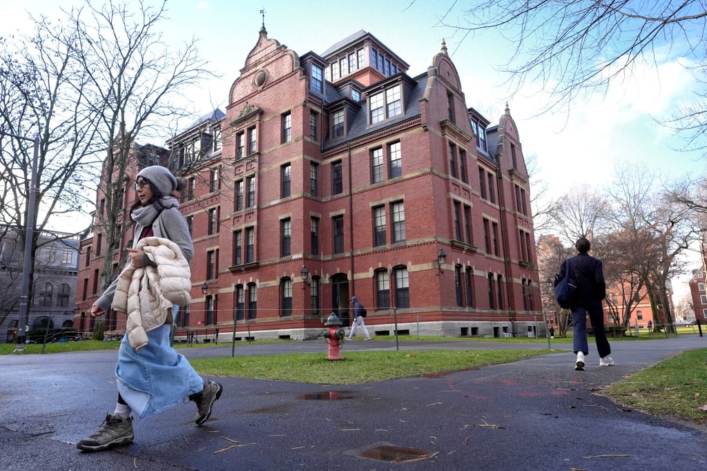 People walk on the Harvard campus in December 2024. Photo: AP People walk on the Harvard campus in December 2024. Photo: AP