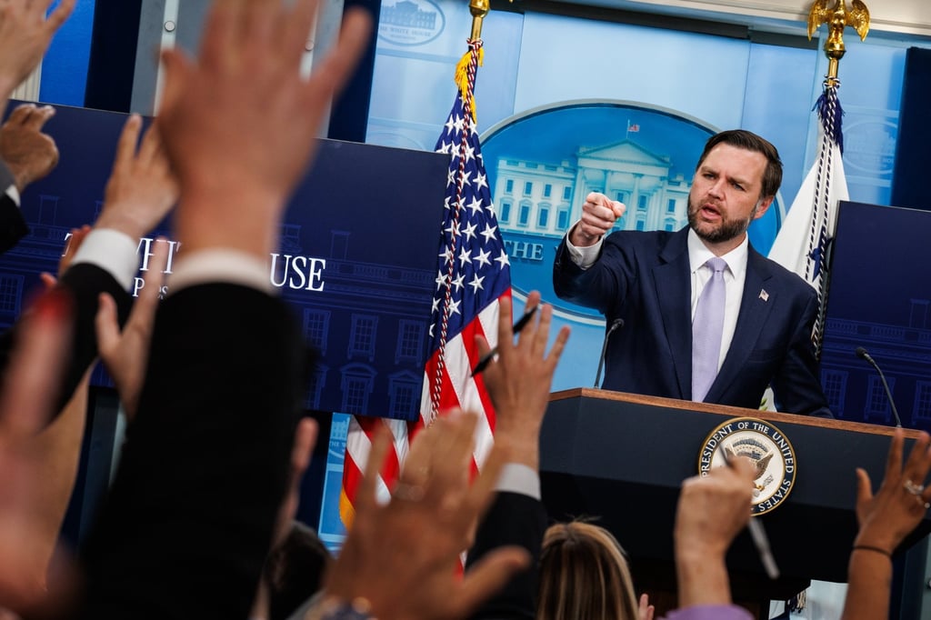 US Vice-President J.D. Vance fields questions at a press briefing at the White House on May 19. Photo: EPA US Vice-President J.D. Vance fields questions at a press briefing at the White House on May 19. Photo: EPA