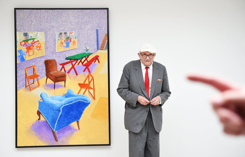 British artist David Hockney poses for an exhibition of his new work in London, Britain, in May 2015. Photo: EPA British artist David Hockney poses for an exhibition of his new work in London, Britain, in May 2015. Photo: EPA