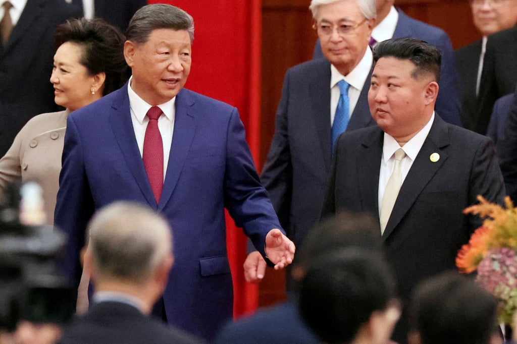Chinese President Xi Jinping and North Korean leader Kim Jong-un arrive for a reception marking the 80th anniversary of the end of World War II, at the Great Hall of the People in Beijing, on September 3, 2025. Photo: Reuters Chinese President Xi Jinping and North Korean leader Kim Jong-un arrive for a reception marking the 80th anniversary of the end of World War II, at the Great Hall of the People in Beijing, on September 3, 2025. Photo: Reuters