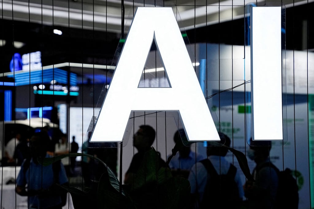 An AI sign is seen at the World Artificial Intelligence Conference in Shanghai, July 6, 2023. Photo: Reuters An AI sign is seen at the World Artificial Intelligence Conference in Shanghai, July 6, 2023. Photo: Reuters