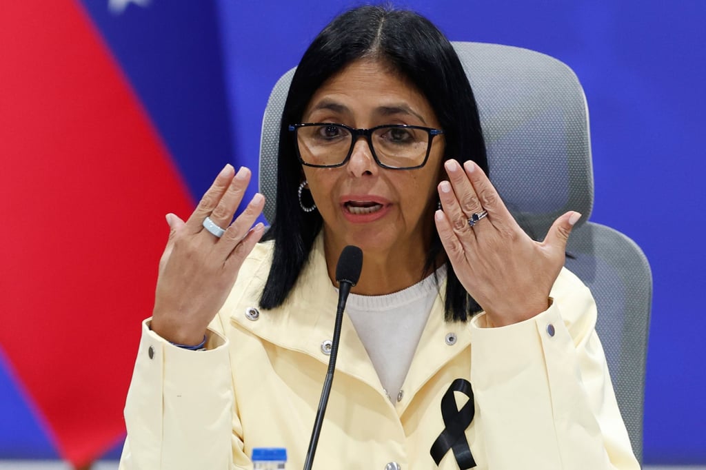 Venezuela’s acting President Delcy Rodríguez speaks during a press conference in Caracas on Thursday. Photo: AP Venezuela’s acting President Delcy Rodríguez speaks during a press conference in Caracas on Thursday. Photo: AP