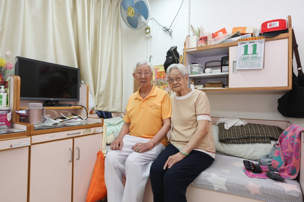 For elderly couple Lau Moon-wing (left) and Chow Kam-shim, mornings often include yum cha with friends. Photo: Edmond So For elderly couple Lau Moon-wing (left) and Chow Kam-shim, mornings often include yum cha with friends. Photo: Edmond So