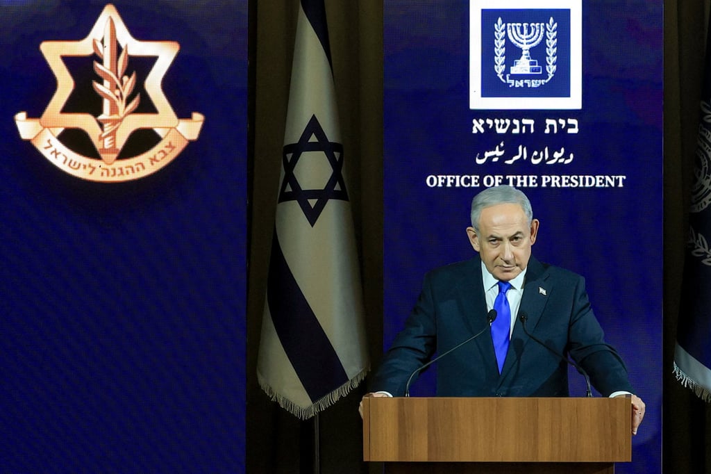 Israeli Prime Minister Benjamin Netanyahu at the President’s Residence in Jerusalem on Sunday. Photo: Reuters Israeli Prime Minister Benjamin Netanyahu at the President’s Residence in Jerusalem on Sunday. Photo: Reuters