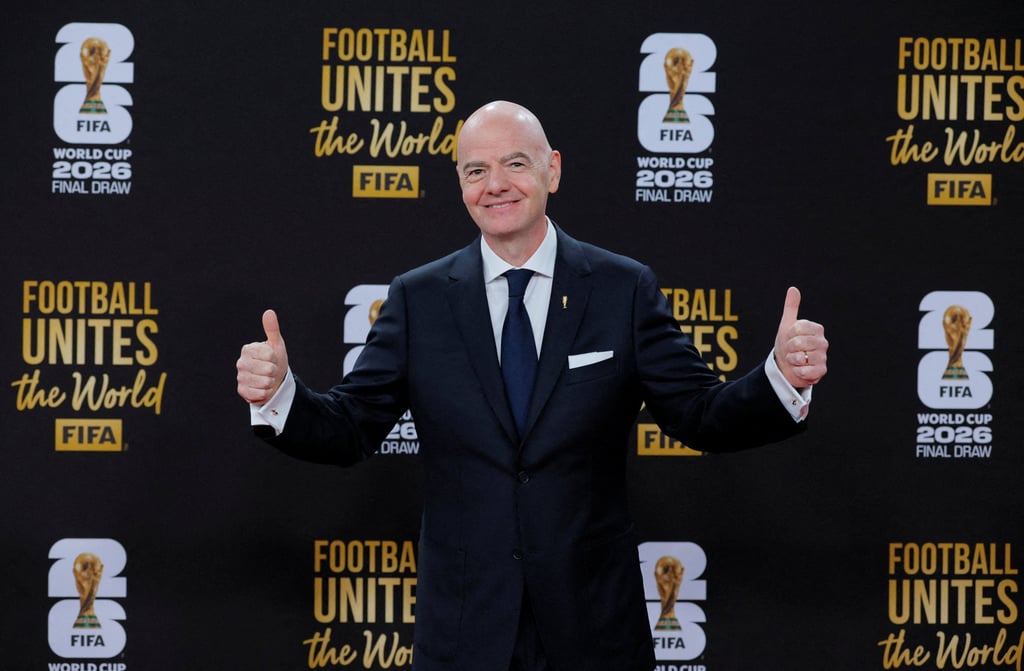 Fifa president Gianni Infantino arrives on the red carpet ahead of the World Cup 2026 draw in December 2025. Infantino has presented the private equity offer as a chance to “turbocharge” funding development of football. Photo: Reuters Fifa president Gianni Infantino arrives on the red carpet ahead of the World Cup 2026 draw in December 2025. Infantino has presented the private equity offer as a chance to “turbocharge” funding development of football. Photo: Reuters