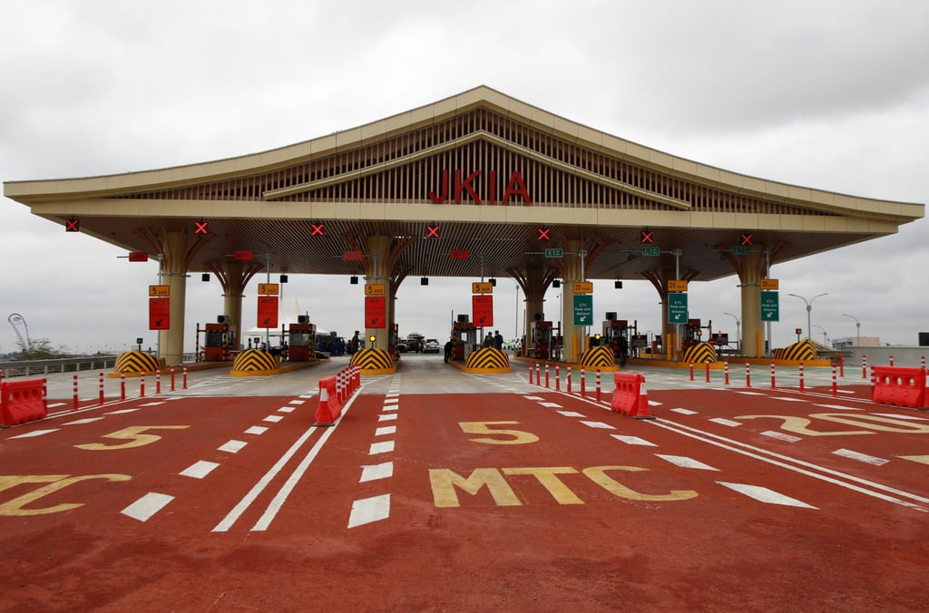 The Jomo Kenyatta International Airport toll station on the Nairobi Expressway, built under a public-private partnership between Kenya and the China Road and Bridge Corporation. Photo: Reuters The Jomo Kenyatta International Airport toll station on the Nairobi Expressway, built under a public-private partnership between Kenya and the China Road and Bridge Corporation. Photo: Reuters
