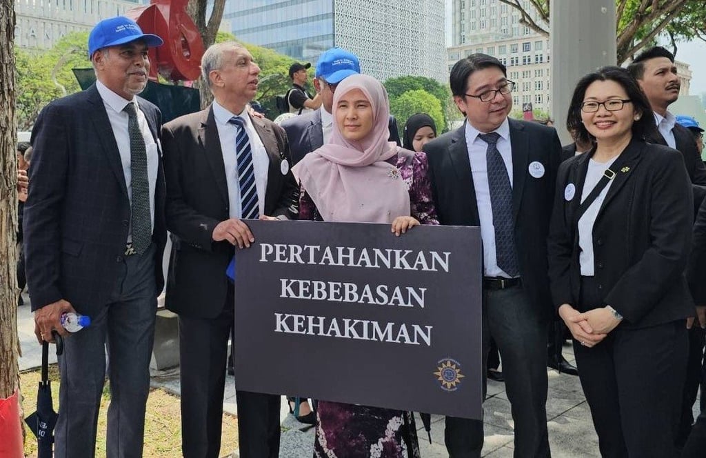 PKR deputy president Nurul Izzah Anwar takes part in the Malaysian Bar march for judicial independence in July 2025. Photo: Handout PKR deputy president Nurul Izzah Anwar takes part in the Malaysian Bar march for judicial independence in July 2025. Photo: Handout
