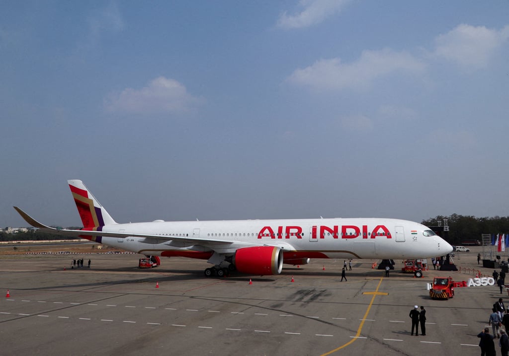 An Air India Airbus A350 at Begumpet airport, Hyderabad, India in 2024. Singapore Airlines owns 25.1 per cent of India’s second-largest airline, with the rest owned by Tata. Photo: Reuters An Air India Airbus A350 at Begumpet airport, Hyderabad, India in 2024. Singapore Airlines owns 25.1 per cent of India’s second-largest airline, with the rest owned by Tata. Photo: Reuters