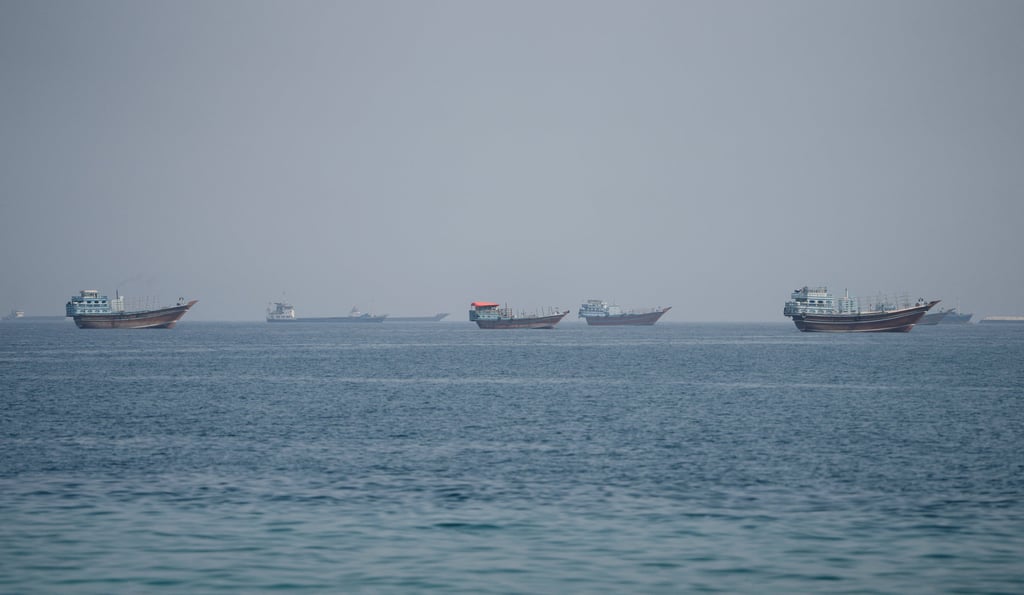 Vessels near the Strait of Hormuz, as seen from Musandam, Oman, on August 24. Photo: Reuters Vessels near the Strait of Hormuz, as seen from Musandam, Oman, on August 24. Photo: Reuters