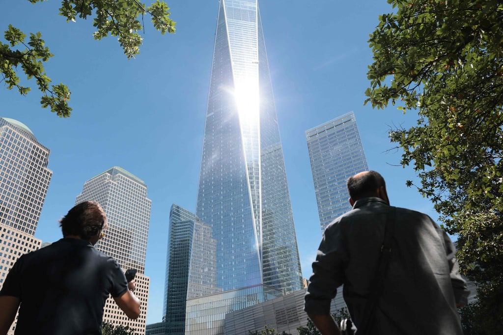 People visit the North Pool at the National 9/11 Memorial and Museum in New York on Tuesday. Photo: AFP People visit the North Pool at the National 9/11 Memorial and Museum in New York on Tuesday. Photo: AFP