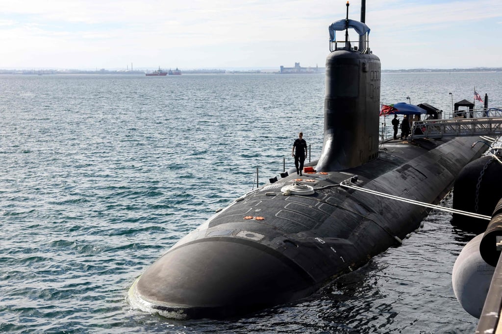 A Virginia-class fast-attack submarine docks in Rockingham, Western Australia, in February 2025. Australia is in the market for nuclear submarines under the Aukus pact. Photo: AFP A Virginia-class fast-attack submarine docks in Rockingham, Western Australia, in February 2025. Australia is in the market for nuclear submarines under the Aukus pact. Photo: AFP