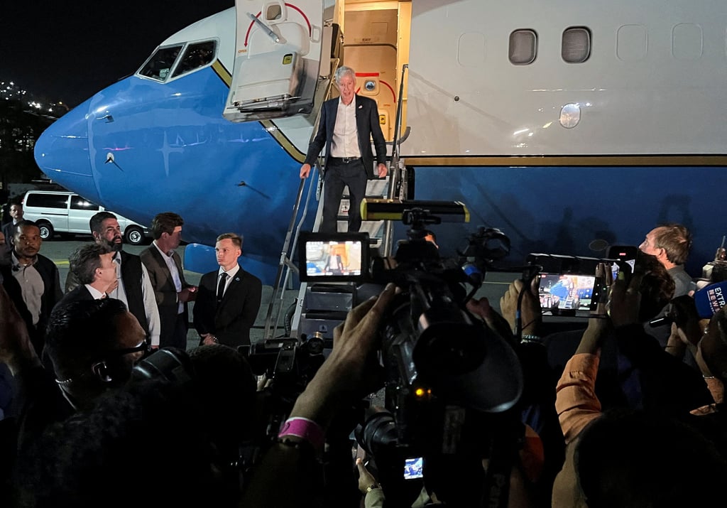 US Energy Secretary Chris Wright arrives in Maiquetia, Venezuela, on Tuesday. Photo: Reuters US Energy Secretary Chris Wright arrives in Maiquetia, Venezuela, on Tuesday. Photo: Reuters